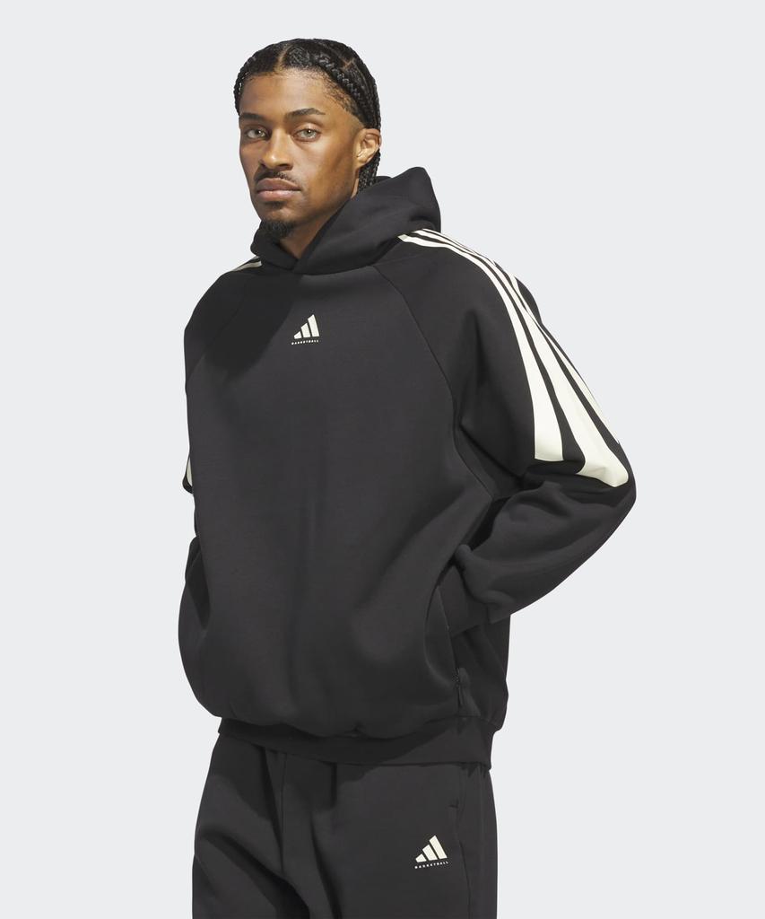 Basketball 3-Stripe Fleece Hoodie - Black / Jz7914