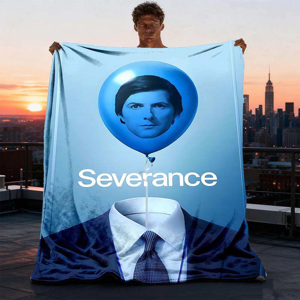 1pc Severance Outdoor Flannel Throw Blanket Soft, Cozy, Warm All Season, Machine Washable,