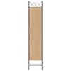 4 Panel Room Divider Beige 160 X 200 Cm Fabric
