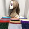 80cm Glitter Rhinestone Square Scarf, Sparkly Mesh Head Wrap for Women