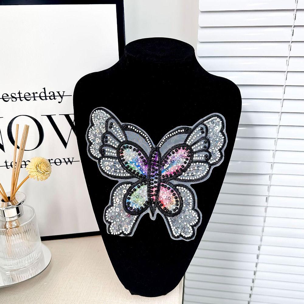 Beaded Sequin Butterfly Corsage Embroidered Sewing Patch Gift Cloth Patch