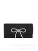 Crystal Bow Evening Clutch - Stylish, Versatile and Durable Ruffled Mini Clutch for Valentine's Day Parties and Formal Events