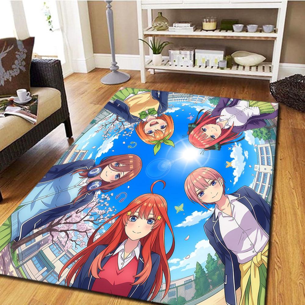 The Quintessential Quintuplets New Patterned Carpet for Bedrooms Sofas Cool Movie Carpet Holiday Present Halloween Gifts HE140