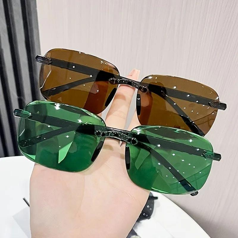 3PCS New Popular Glasses for Men and Women Trendy Frameless Cut Edge Fashionable Glasses