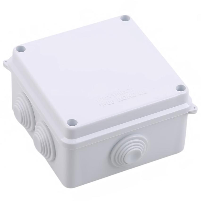 Boîte de jonction étanche ABS Blanche Extérieure 1 Pièce Boîte Universelle Scellée pour Projet Électrique