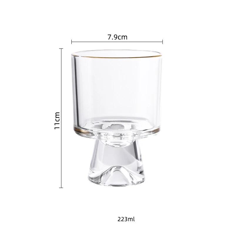 Creative High Footed Glass Cups Exquisite Ice Cream Yogurt Glass Cup Household Breakfast Oat Milk Cup