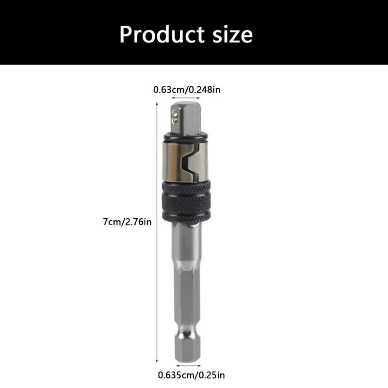 Hexagonal Tool Adapter Rod Double Material Construction Easy Tool Less Installation For Frequent Worksites Relocations
