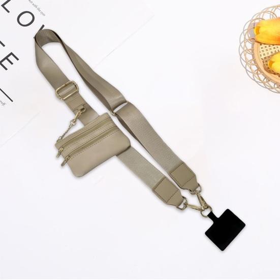 Handygurt mit Reißverschlusstasche, Mini-Kartenhalter, Umhängegurt, Schultergurt, Geldbörse, Länge verstellbar, Clip and Go, Handy-Aufhängegurt