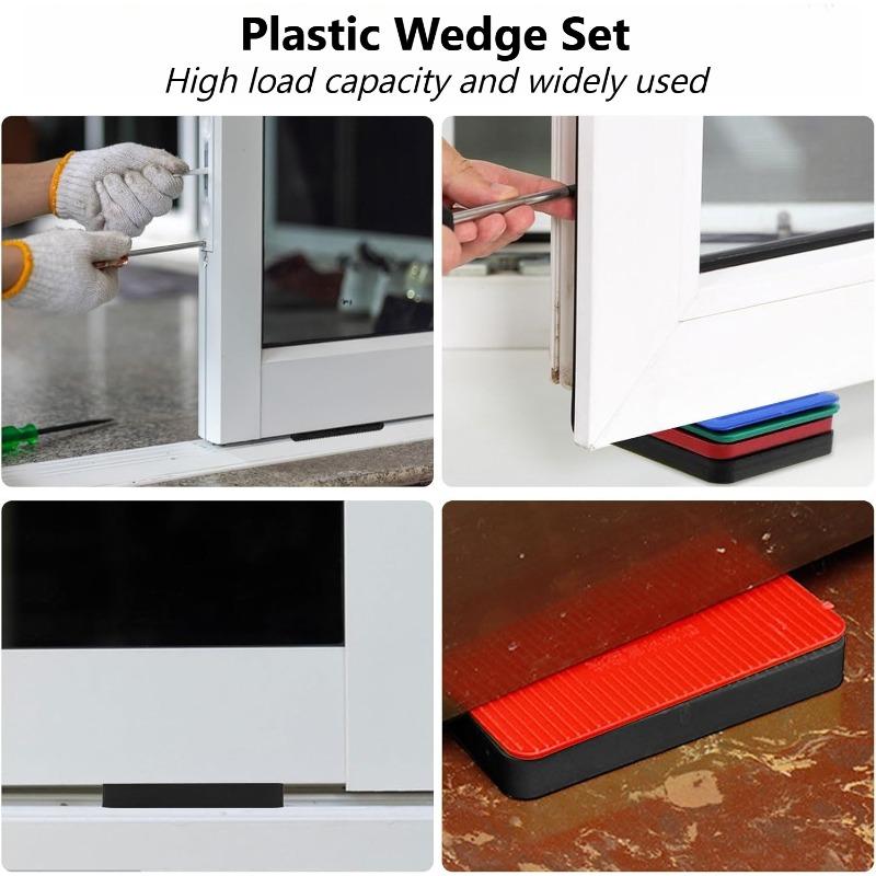 80 Pezzi Distanziatori per Piastrelle in Plastica, Materiale PP 4 Misure Distanziatori a Croce per Posa di Piastrelle a Parete e a Pavimento - Kit Livellatori con Cunei