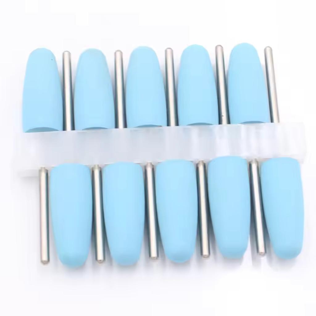10Pcs Silicone Dental Polishing Heads Tooth Drill Bits For Dental Grinders Smoothing Tooth Surfaces Dentist Tools Nail Polishing