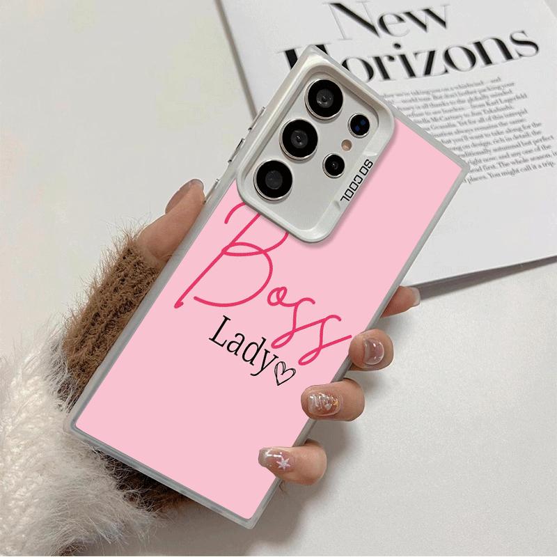 Girl Boss Lady Pink Shockproof Phone Case for Samsung Galaxy S26 Edge S25 Ultra S24 FE S23 Plus S21 Cover Anti Fall Fundas