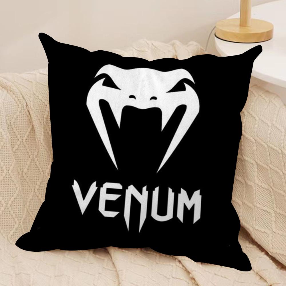 Cool V-Venum Cushion Cover Silky Short Plush Sofa Pillow Cover Hidden Zipper Soft Dustproof Case for Home Decor