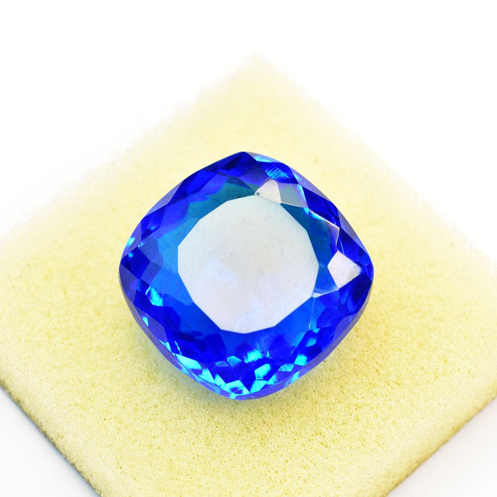 Natural Blue Sapphire Loose Gemstone Flawless 23x23mm Square Cushion Cut September Birthstone Gift