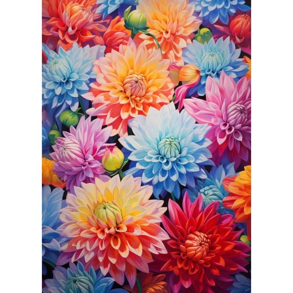 Modern Art Flower Power Poster Aesthetic Canvas Paintings and Prints Wall Art HD Pictures for Home Office Room Frameless
