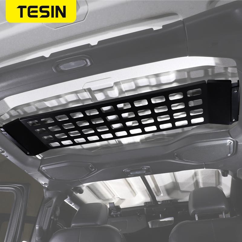 TESIN Auto Zadní řada Střecha Úložný prostor zavazadel Rozšiřovací organizér Police Příslušenství pro Jeep Wrangler JL Gladiator JT