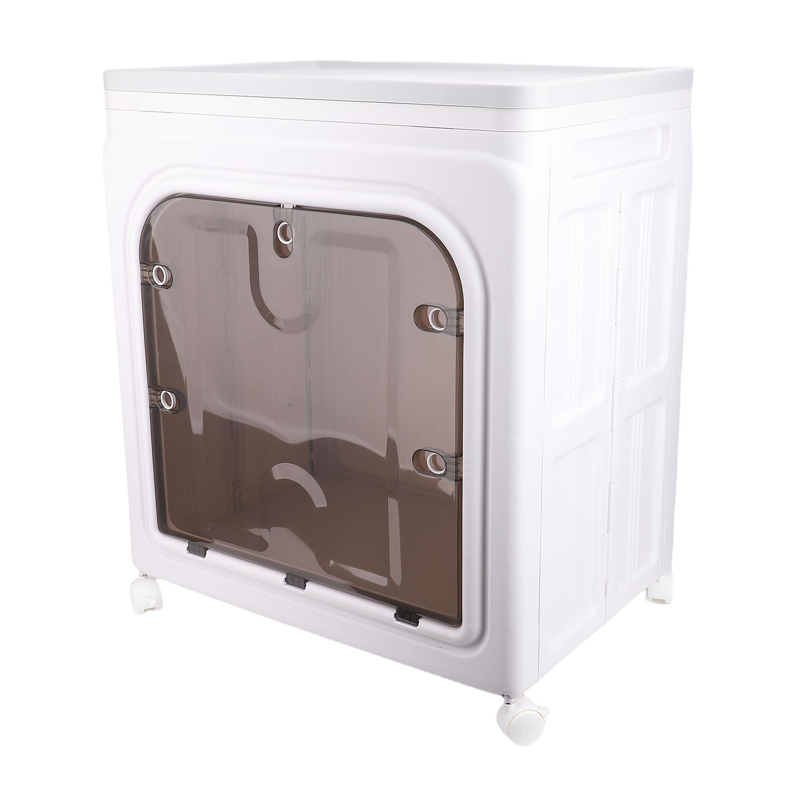 

Складной контейнер для хранения PP Большой вместимости Штабелируемый ящик для хранения с крышкой Дверцами Колесами для игрушек Одеял