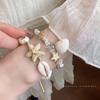 Niche Fashion Seashell & Pearl Star Bracelet for Women - Vacation Style Hand Jewelry