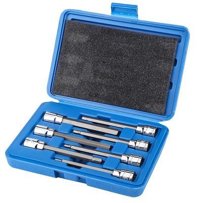 7-teiliges extra langes Sechskant-Steckschlüssel-Set 3/4/5/6/7/8/10 mm Antrieb Reparaturwerkzeug-Set 10mm Sechskant-Steckschlüssel