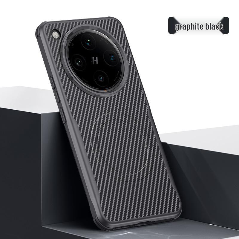 

Магнитный чехол с текстурой кевлара для OPPO Find X8 Pro, полная защита X7