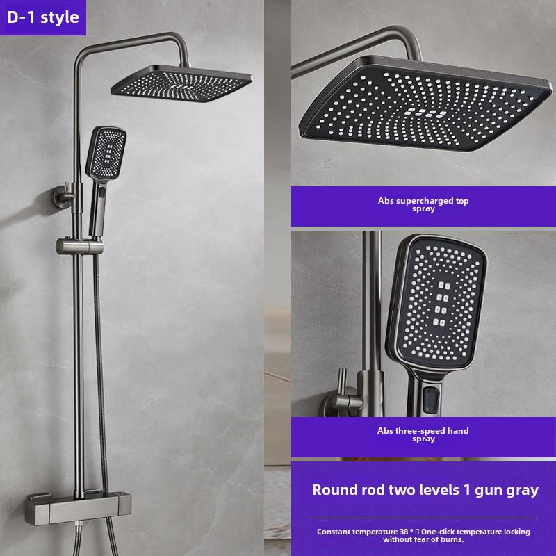 Thermostatic Shower Set with One-Touch Temp Lock & Boost Shower Head