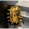 School bag trendy spike design backpack trendy cool personality glossy three-dimensional hedgehog fried street student backpack