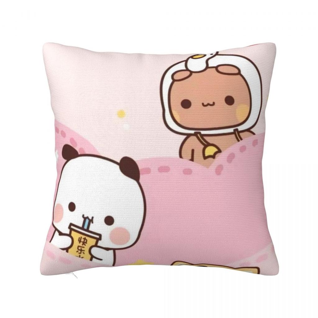 Cute Bubu & Dudu Pillow Case Kawaii Pillow Cover Square Pattern Cushion Cover Pillowcases For Chair Sofa Home Decoration