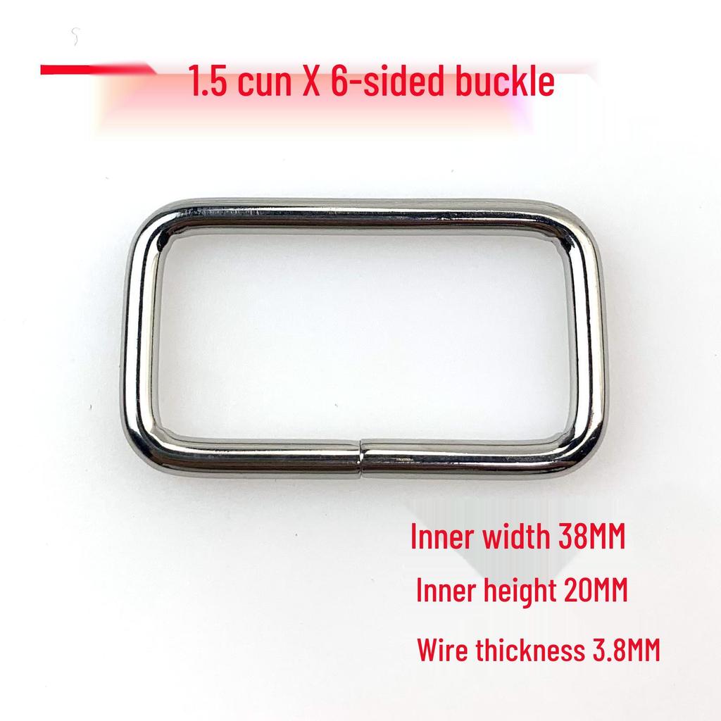 3.8MM Thick Iron Square Ring Buckle for Luggage and Webbing Adjustment