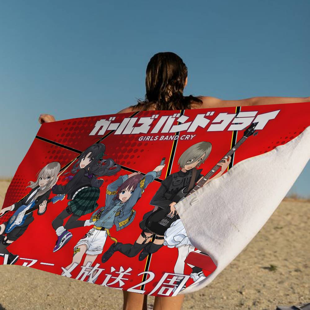 Anime G-Girls Cool Band Cry Big Microfiber Beach Towels Quick Dry Towel Sand Beach Towels Pool Towel For Travel Swim Pool Yoga