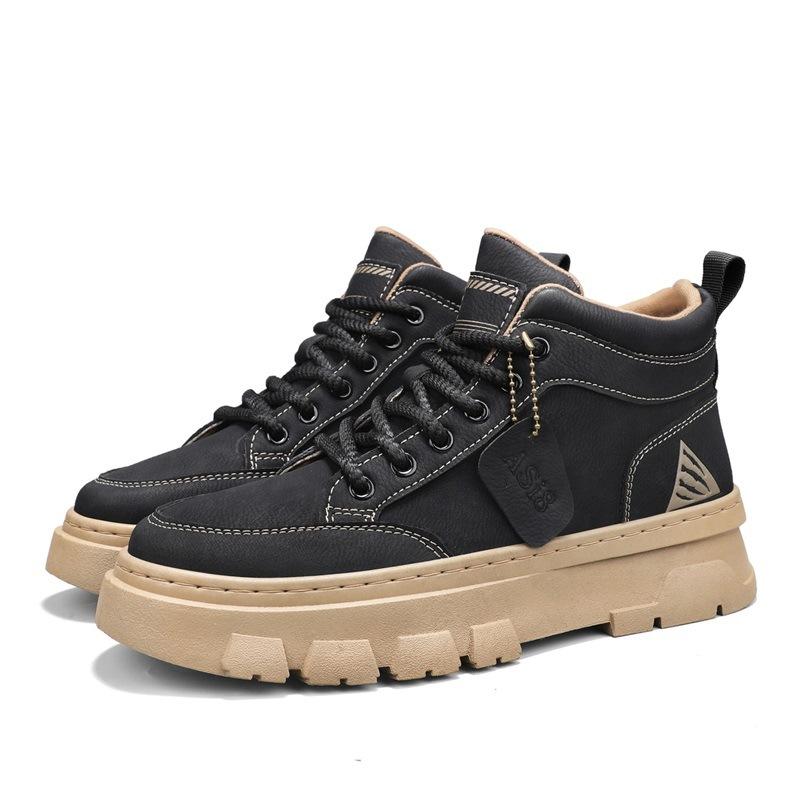 22 новые высокие ботинки Мартин осенние утепленные повседневные ботинки уличные нескользящие и износостойкие высокие кожаные ботинки 39