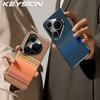 KEYSION Luxury 3D Color Relief Woven Pattern Phone Case for Huawei Pura 80 Pro 80 70 Ultra Plating TPU+PC Shockproof Back Cover