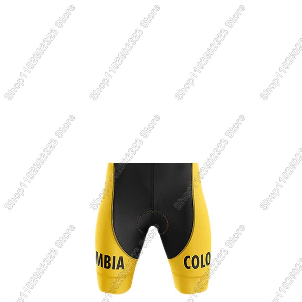 Colombia Team Cycling Jersey Set Summer Bicycle Clothing Road Bike Shirts Suit Bicycle Bib Shorts MTB Ropa Maillot XS(old)