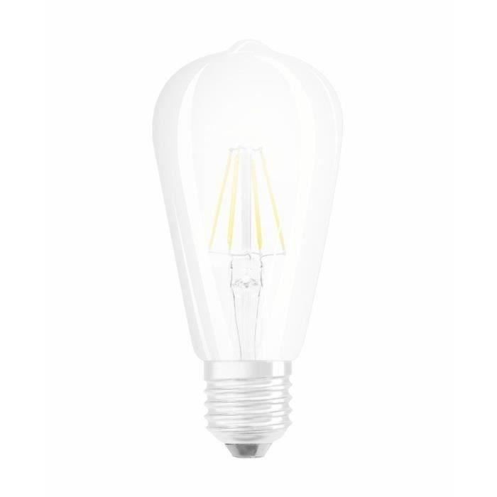 OSRAM Ampoule LED Edison clair filament 7W=60 E27 chaud