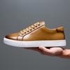 Plus Size 49 Trendy Men Leather Casual Shoes Soft Outdoor Sneakers Comfortable Lightweight Flat Shoes Classic Social Board Shoes