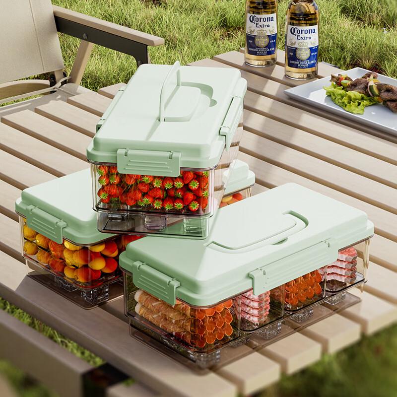 

ZISIZ Outdoor Camping Picnic Bento Box with Dividers