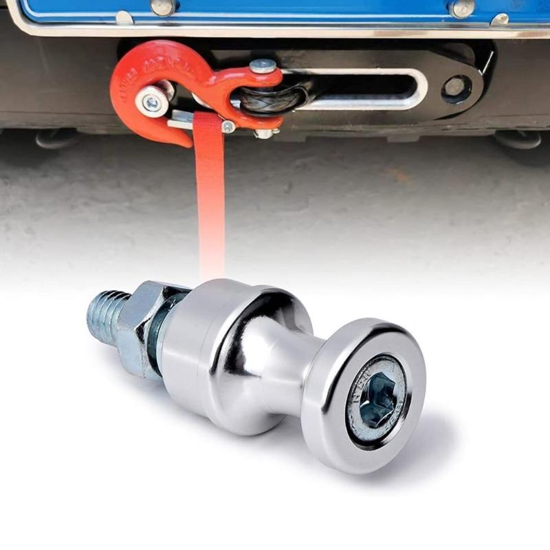 Accessori Auto Gancio Cavo Verricello Supporto Acciaio Per 3/8 1/2 Grillo Scorrevole Gancio Verricello Semi-Collegato Montaggio con Bulloni 10"