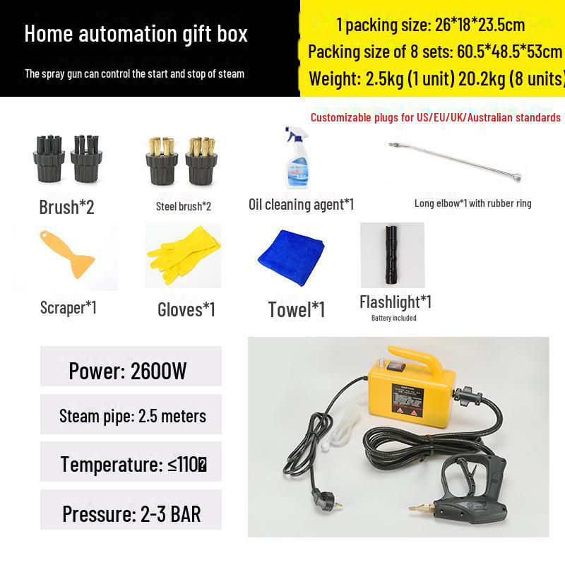 High-Temperature High-Pressure Steam Cleaner for Cars, Air Conditioners, Kitchens, and More