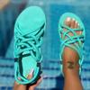 Sandalen Damenschuhe Geflochtene Seil-Strandschuhe Offene Zehen Damen-Strandsandalen Römische Gladiatorsandalen Rutschfeste Flip-Flop