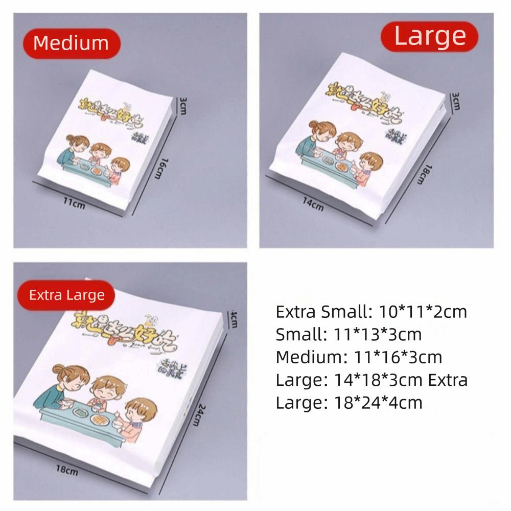 100PCS Non-stick Surface Non-stick Food Packaging Disposable Oil-proof Paper Bag Pancake Packaging