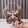 2025 Luxury High End Hollow Out Metal Evening Bags Fashion Shiny Party Banquet Handbags Women Clutch Purse Chain Shoulder Bag