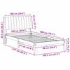 Bed Frame with Headboard Brown 100 X 200 Cm Solid Pine Wood