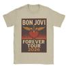 Harajuku T Shirt Summer Bon Jovi Keep The Faith World Tour  Cotton Tshirt for Unisex Awesome Wholesale Short Sleeve Tees