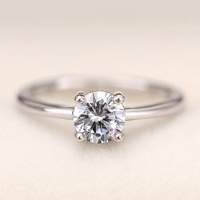Huitan Classic and Simple Single Cubic Zirconia Rings for Women Wedding Engagement Eternity Love Accessories Timeless Jewelry
