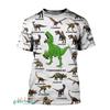 Vintage Summer Men's T-shirt 3d Print Dinosaur Pattern Series T-shirt Loose Comfortable Unisex Top Fashion Round Neck Kids Tees
