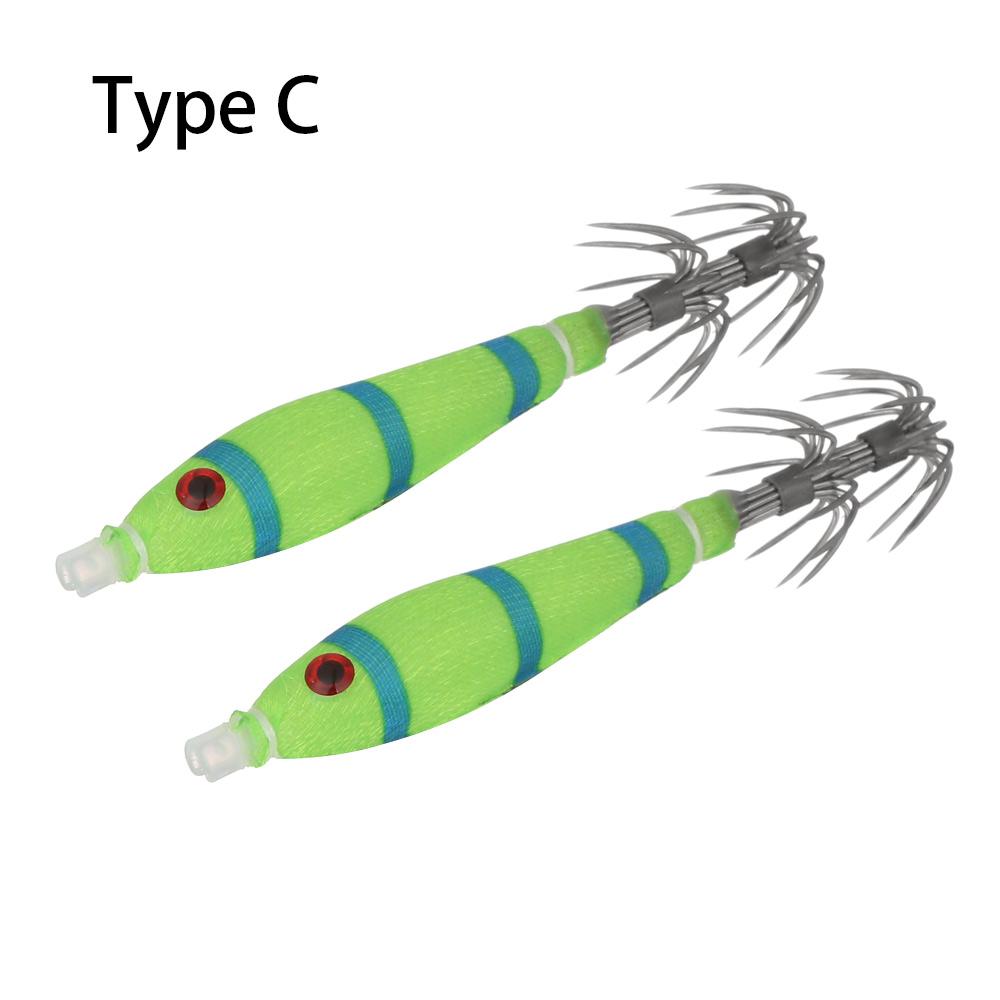2Pcs Tube Blowing Luminous UV Blowing Tube Octopus Jig Hook Shrimp Bait Bazooka Squid Hook Cloth Roll Sea Fishing Explosion Hook