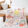2D Digital Printed Cover Blanket Birthday Cake Blessing Thickened Lamb Fleece Crystal Fleece Blanket