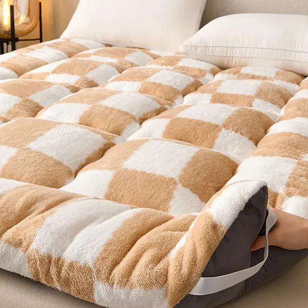 WTEMPO Velký Rozměr Kostkovaný Vzor Jednoduchá Retro Skládací Matrace Domácí Hotelové Polštáře Měkké Tatami Rohože Zesílené Matrace do Studentské Koleje