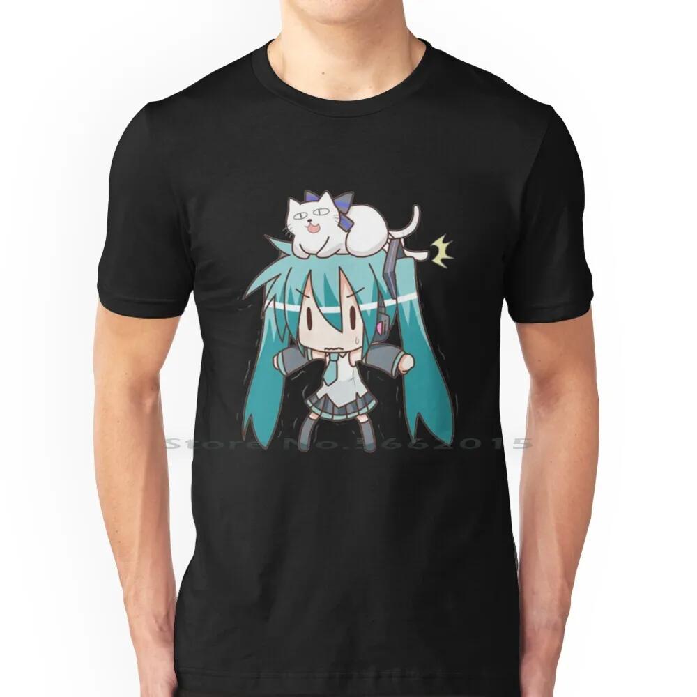 Miku T Shirt 100% Cotton Kawaii Manga Anime Girl Japanese Short Long Sleeve Tee Top