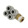 Pipe Double Branch Universal Elbow for for 10mm (SK11) One-touch Fitting, Tubing, Hose, R1/2, KQ2ZD10-04AS