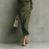 2025 Autumn/Winter Asymmetrical Slim Fit Long Sleeve Shirt Dress