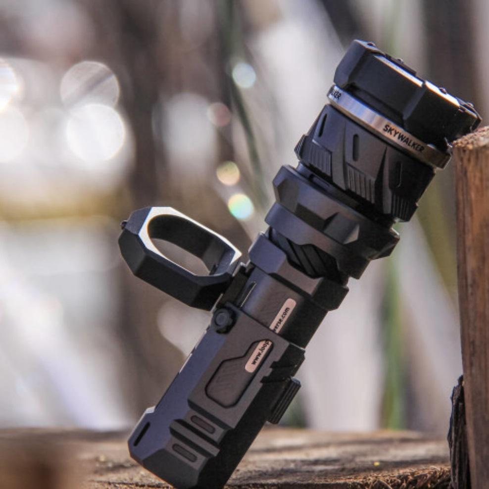 Ultra Bright LOOP SK-01S LEP Flashlight Long Range White Laser Zoom EDC Tactical Torch Strong Light with 18350 Battery